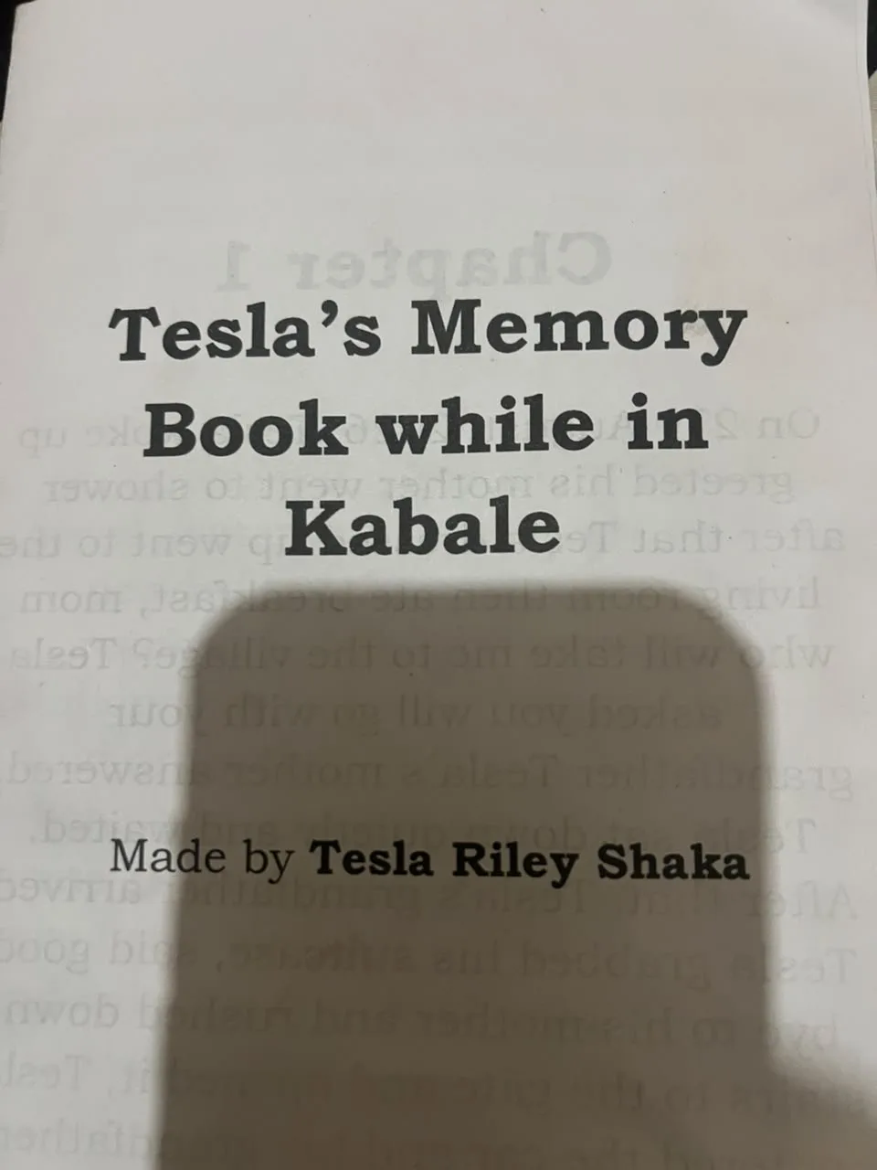 Cover page of Tesla Trip to Kabale