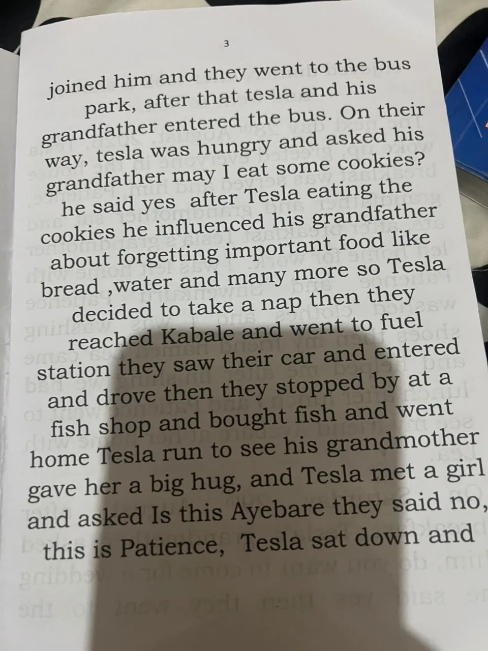 Page 3 of Tesla's Kabale memory book