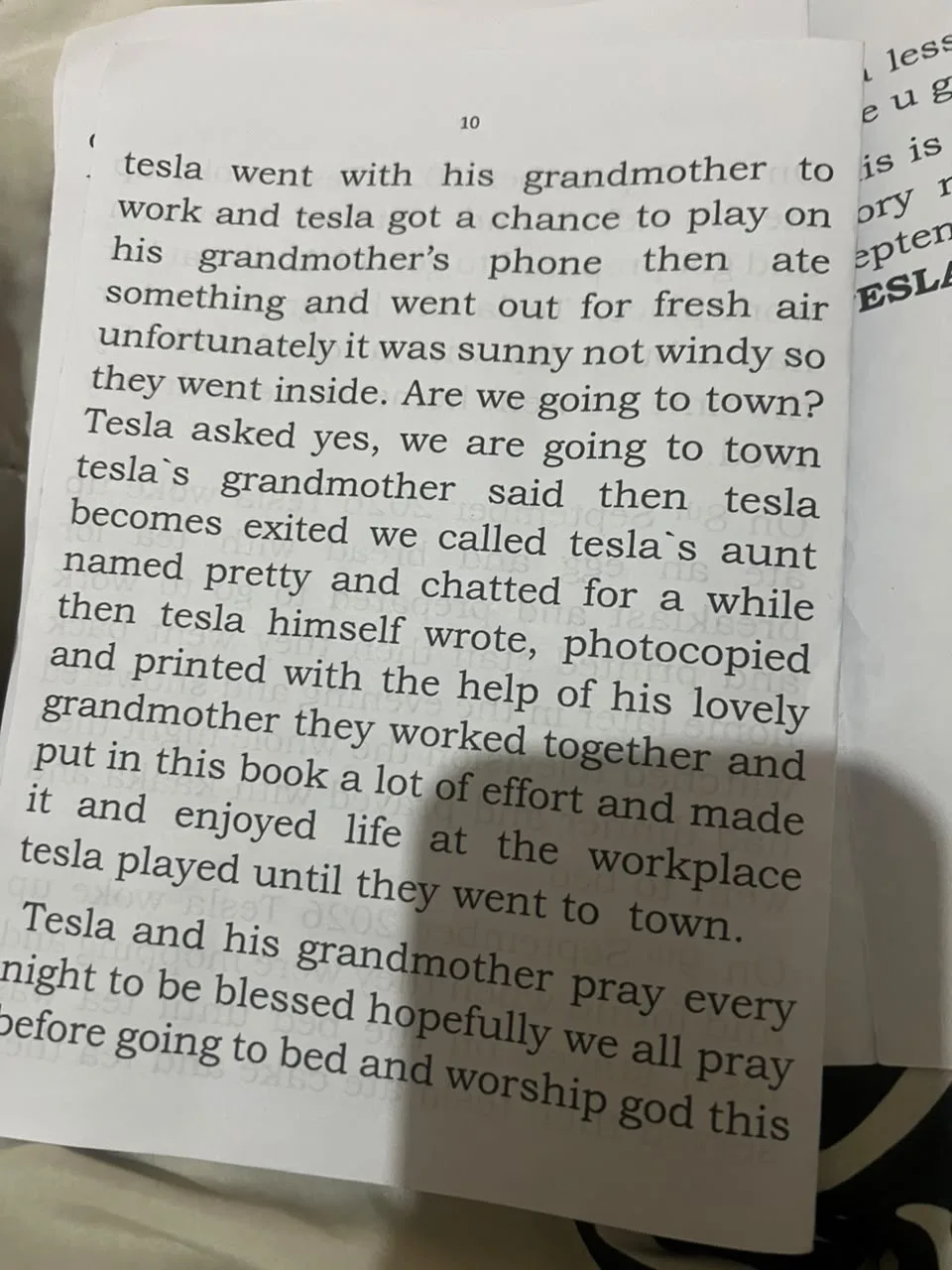 Page 6 of Tesla's Kabale memory book
