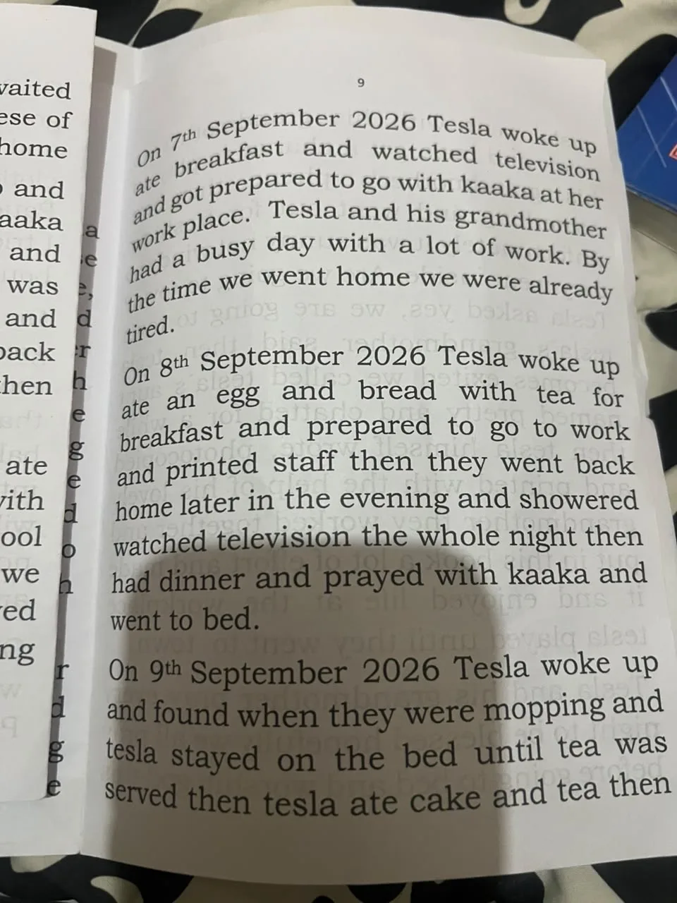 Page 10 of Tesla's Kabale memory book